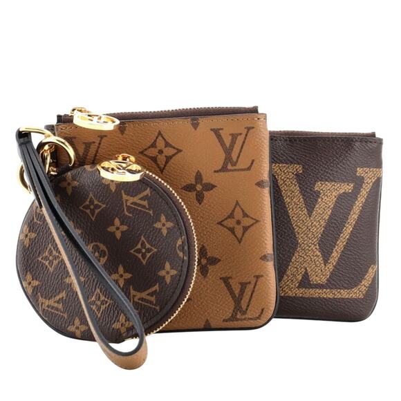 Louis Vuitton Handbags - Louis Vuitton Reverse Monogram Trio Pouch Set Clutch Wristlet